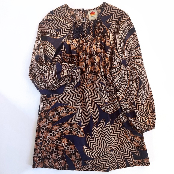 Farm Rio Yawanawa Vanahu Organic Cotton Mini Dress XS EUC #resortstyle - Picture 2 of 10